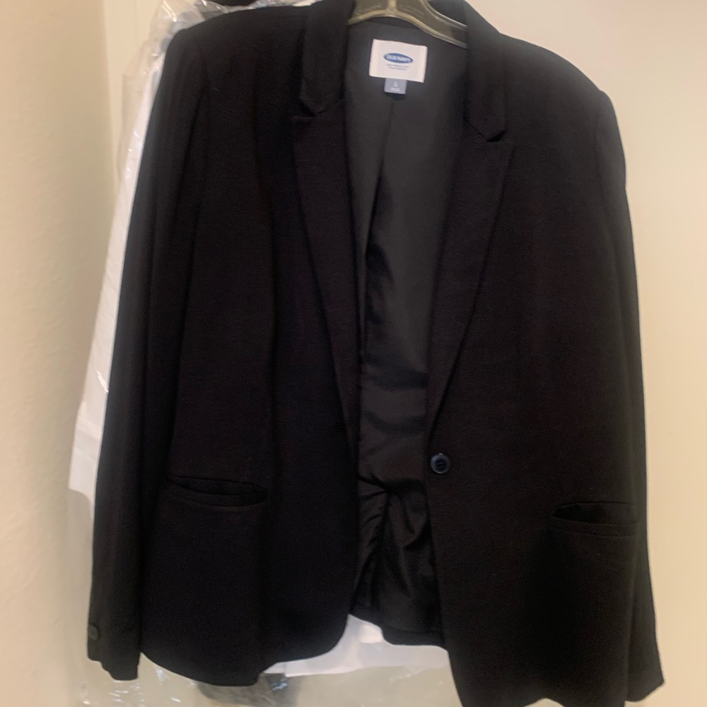 Large Old Navy Ponte Blazer Black